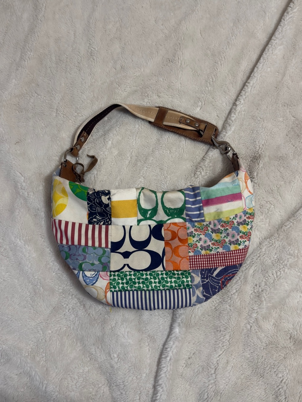 Coach Y2K multicolored patchwork Hamptons hobo bag